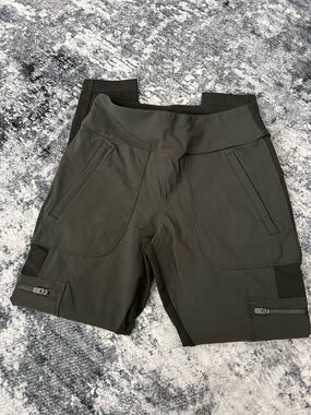 Athleta Olive Green Cargo Track Shorts
